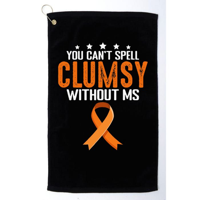 You Cant Spell Clumsy Without MS Awareness Empowerment Golf Towel