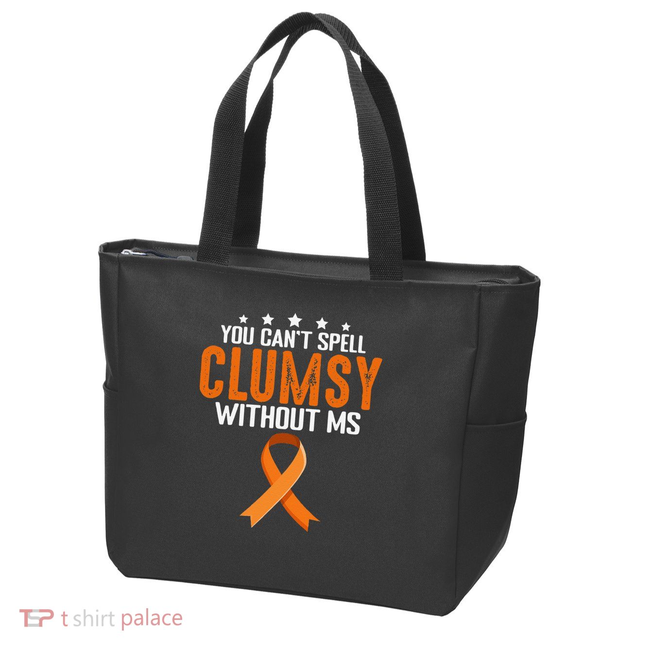 You Cant Spell Clumsy Without MS Awareness Empowerment Zip Tote Bag