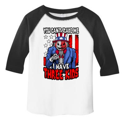 You Cant Scare Me I Have 3 Halloween Usa Pumpkin Gift Toddler Fine Jersey T-Shirt