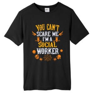 You Cant Scare Me Im A Social Worker Halloween Tall Fusion ChromaSoft Performance T-Shirt