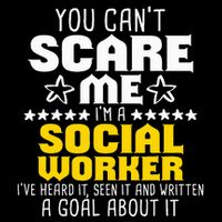 You CanT Scare Me IM A Social Worker Community Servant 7-Panel Snapback Hat