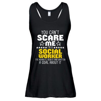 You CanT Scare Me IM A Social Worker Community Servant Ladies Essential Flowy Tank