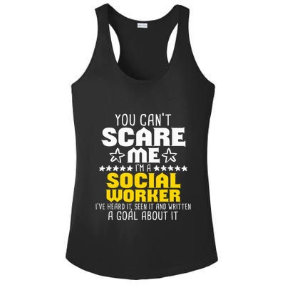 You CanT Scare Me IM A Social Worker Community Servant Ladies PosiCharge Competitor Racerback Tank
