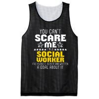 You CanT Scare Me IM A Social Worker Community Servant Mesh Reversible Basketball Jersey Tank