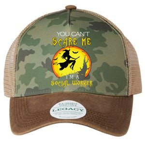 You Cant Scare Me Im Social Worker Halloween Costume Legacy Tie Dye Trucker Hat