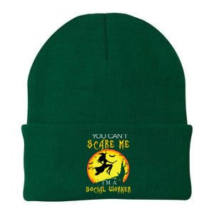 You Cant Scare Me Im Social Worker Halloween Costume Knit Cap Winter Beanie