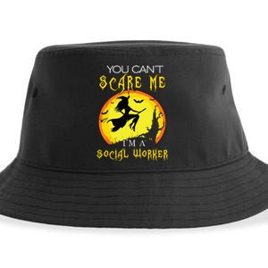 You Cant Scare Me Im Social Worker Halloween Costume Sustainable Bucket Hat