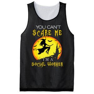 You Cant Scare Me Im Social Worker Halloween Costume Mesh Reversible Basketball Jersey Tank