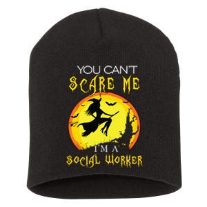 You Cant Scare Me Im Social Worker Halloween Costume Short Acrylic Beanie