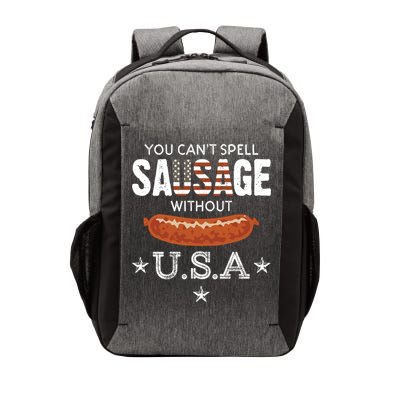 You Cant Spell Sausage Without Usa Funny Patriotic Great Gift Vector Backpack