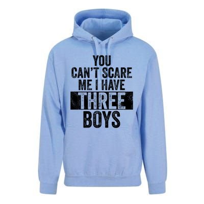 You Cant Scare Me I Have Three Funny Sons Mom Dad Gift Unisex Surf Hoodie