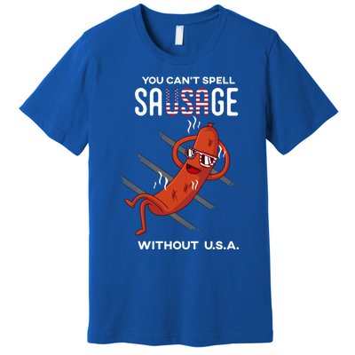 You Cant Spell Sausage Without Usa Funny Funny Gift Premium T-Shirt