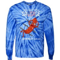 You Cant Spell Sausage Without Usa Funny Funny Gift Tie-Dye Long Sleeve Shirt