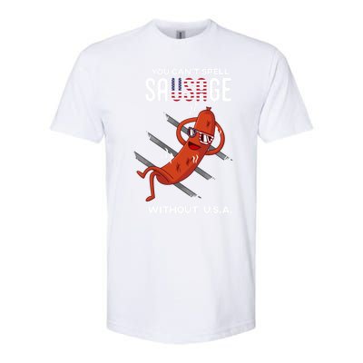 You Cant Spell Sausage Without Usa Funny Funny Gift Softstyle CVC T-Shirt