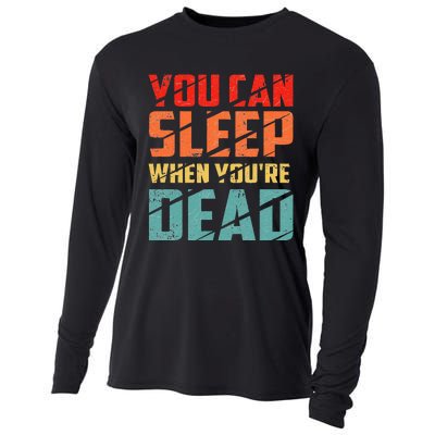 You Can Sleep When YouRe Dead Sleeping Pajama Sleep Cooling Performance Long Sleeve Crew