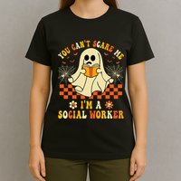 You CanT Scare Me IM A School Social Worker Halloween T-Shirt