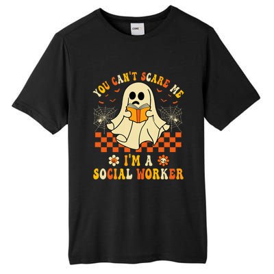 You CanT Scare Me IM A School Social Worker Halloween Tall Fusion ChromaSoft Performance T-Shirt