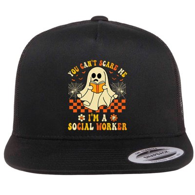 You CanT Scare Me IM A School Social Worker Halloween Flatbill Hat