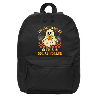 You CanT Scare Me IM A School Social Worker Halloween 16 in Basic Backpack