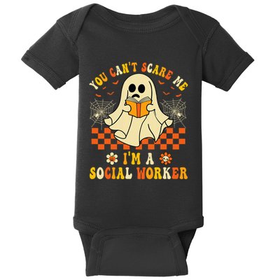 You CanT Scare Me IM A School Social Worker Halloween Baby Bodysuit