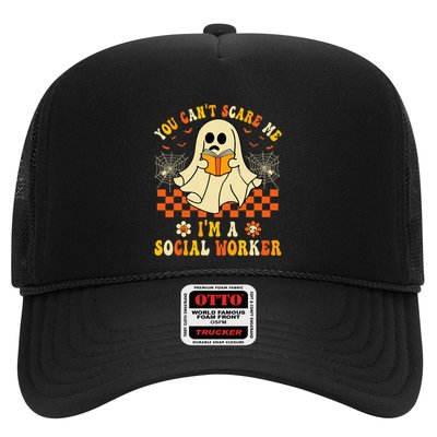 You CanT Scare Me IM A School Social Worker Halloween Trucker Hat