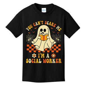 You CanT Scare Me IM A School Social Worker Halloween Kids T-Shirt