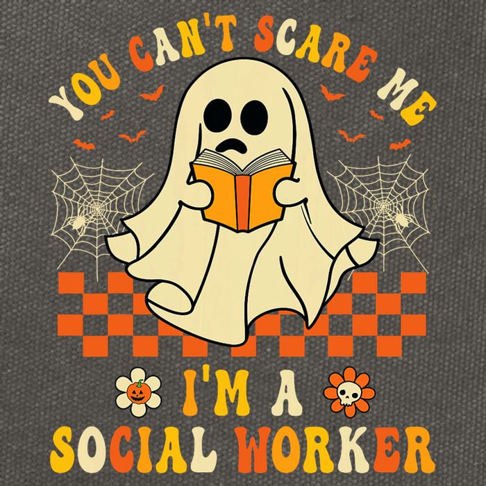 You CanT Scare Me IM A School Social Worker Halloween Cotton Canvas Backpack