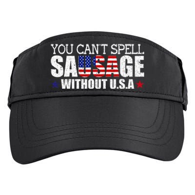 You CanT Spell Sausage Without Usa Design For Americans Adult Drive Performance Visor