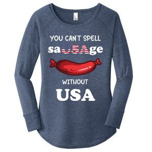 You Cant Spell Sausage Without Usa Sausage Gift Women's Perfect Tri Tunic Long Sleeve Shirt