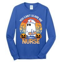 You Cant Scare Me Im A Nurse Funny Halloween Costume Gift Tall Long Sleeve T-Shirt