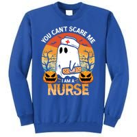 You Cant Scare Me Im A Nurse Funny Halloween Costume Gift Tall Sweatshirt