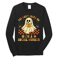 You CanT Scare Me IM A School Social Worker Halloween Long Sleeve Shirt