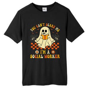 You CanT Scare Me IM A School Social Worker Halloween Tall Fusion ChromaSoft Performance T-Shirt