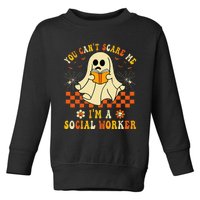 You CanT Scare Me IM A School Social Worker Halloween Toddler Sweatshirt