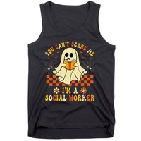 You CanT Scare Me IM A School Social Worker Halloween Tank Top