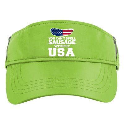 You Cant Spell Sausage Without Usa Gift Adult Drive Performance Visor