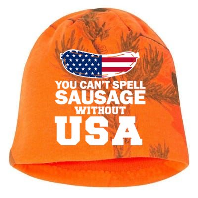 You Cant Spell Sausage Without Usa Gift Kati - Camo Knit Beanie