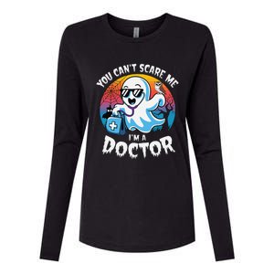 You CanT Scare Me IM A Doctor Halloween Ghost Doctor Womens Cotton Relaxed Long Sleeve T-Shirt