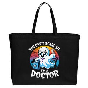 You CanT Scare Me IM A Doctor Halloween Ghost Doctor Cotton Canvas Jumbo Tote