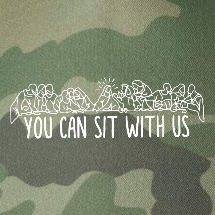 You Can Sit With Us Jesus And Twelve Apostles Legacy Tie Dye Trucker Hat