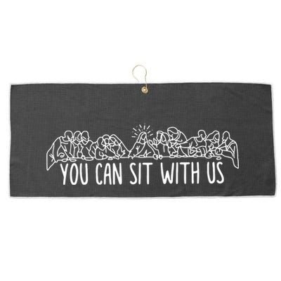 You Can Sit With Us Jesus And Twelve Apostles Large Microfiber Waffle Golf Towel