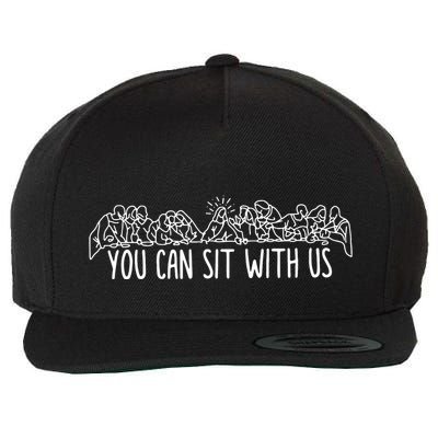 You Can Sit With Us Jesus And Twelve Apostles Wool Snapback Cap