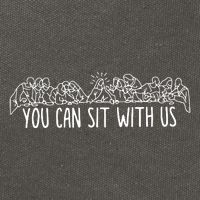 You Can Sit With Us Jesus And Twelve Apostles Cotton Canvas Backpack