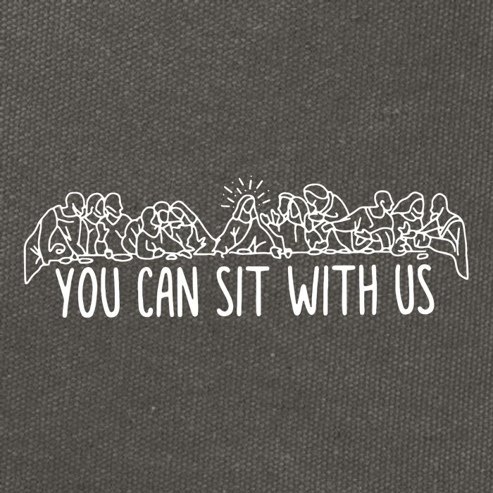 You Can Sit With Us Jesus And Twelve Apostles Cotton Canvas Backpack