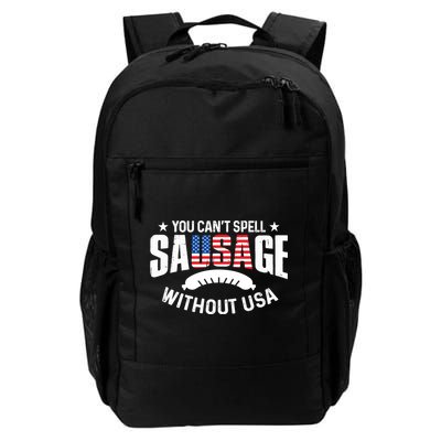 You Cant Spell Sausage Without Usa 4th July Gift Funny Gift Backpack