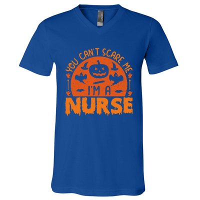 You Cant Scare Me Im A Nurse Funny Halloween Nurse Funny Gift V-Neck T-Shirt