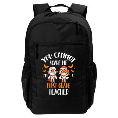 You CanT Scare Me IM A 1st Grade Teacher Cute Mummy Ghost Gift Backpack