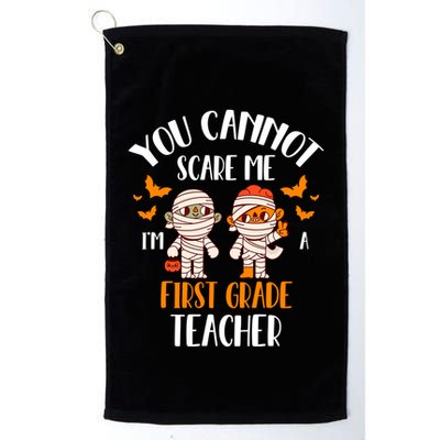 You CanT Scare Me IM A 1st Grade Teacher Cute Mummy Ghost Gift Golf Towel