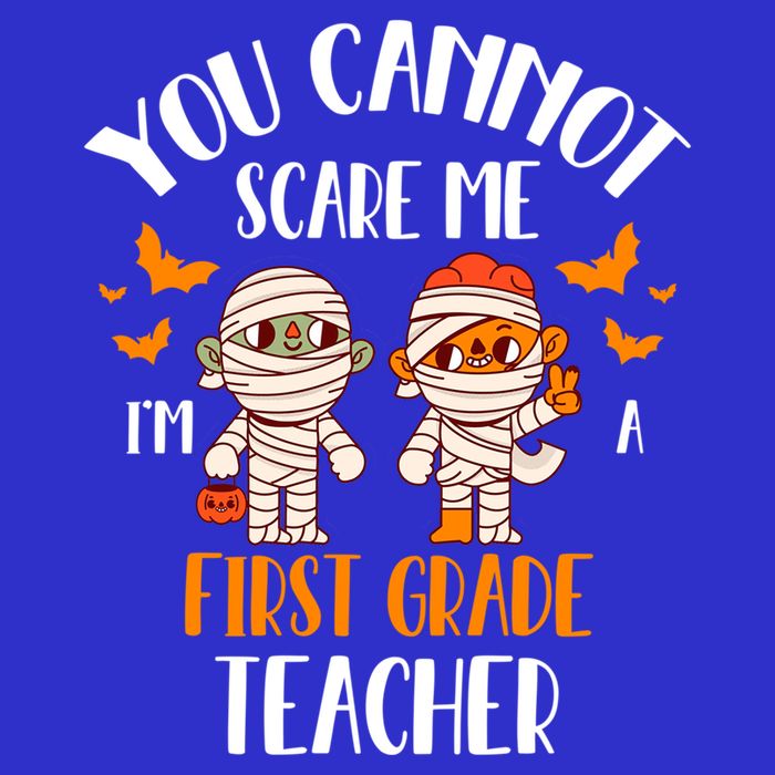You CanT Scare Me IM A 1st Grade Teacher Cute Mummy Ghost Gift 16 in Basic Backpack