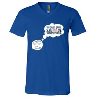 You Cant Spell Sausage Without Usa Wonder Funny Joke Cool Gift V-Neck T-Shirt